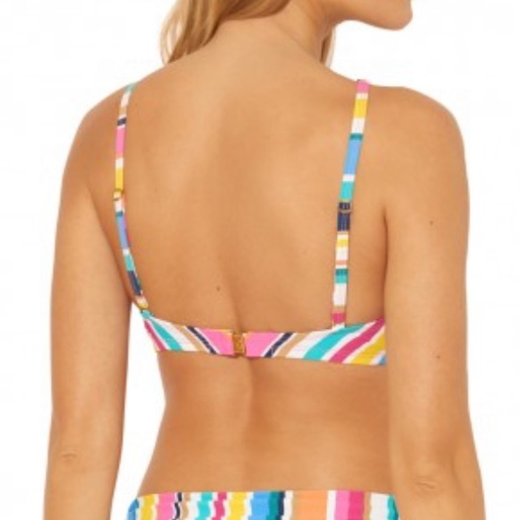 Bleu Rod Beattie Color Bomb High Neck Lattice Bikini Top SZ 10 NWT - Picture 2 of 4